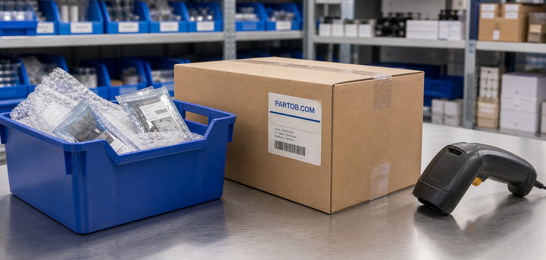 Partob mobile phone repair parts ready for warehouse dispatch