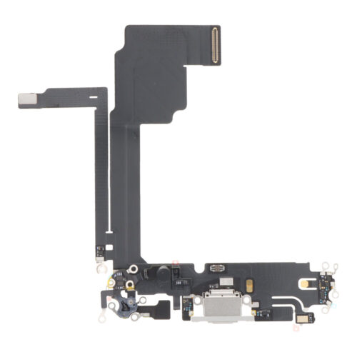 Charging Port Flex Cable for iPhone 15 Pro Max White Titanium Premium
