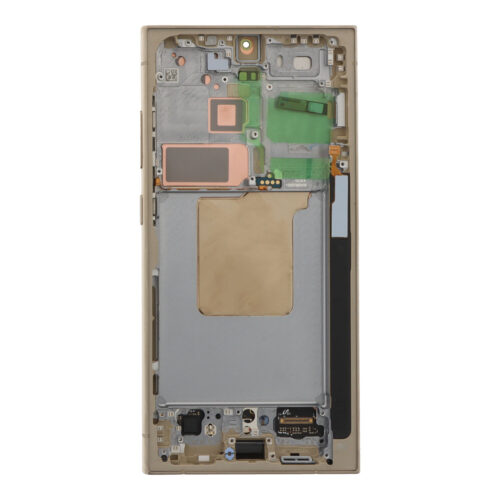 Screen Replacement With Frame for Samsung Galaxy S24 Ultra European Version Yellow Premium