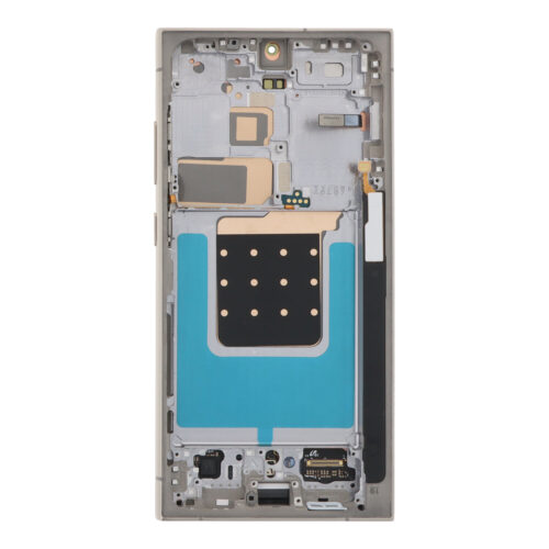 Screen Replacement With Frame for Samsung Galaxy S24 Ultra European Version Titanium Gray Premium