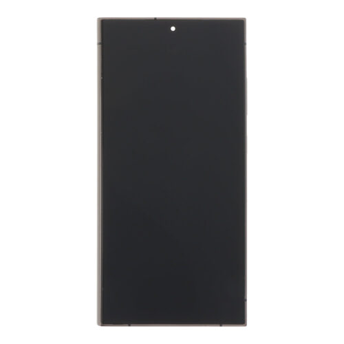 Screen Replacement With Frame for Samsung Galaxy S24 Ultra European Version Soft OLED Titanium Black HQ