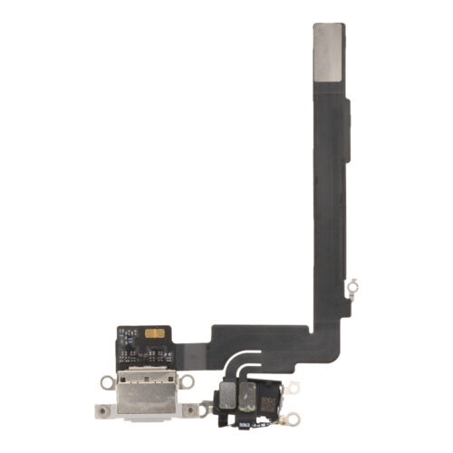 Charging Port Flex Cable with Charging Port Module for iPhone 16 Pro Max White Titanium Pulled