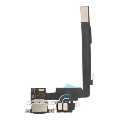 Charging Port Flex Cable with Charging Port Module for iPhone 16 Pro Max Black Titanium Pulled