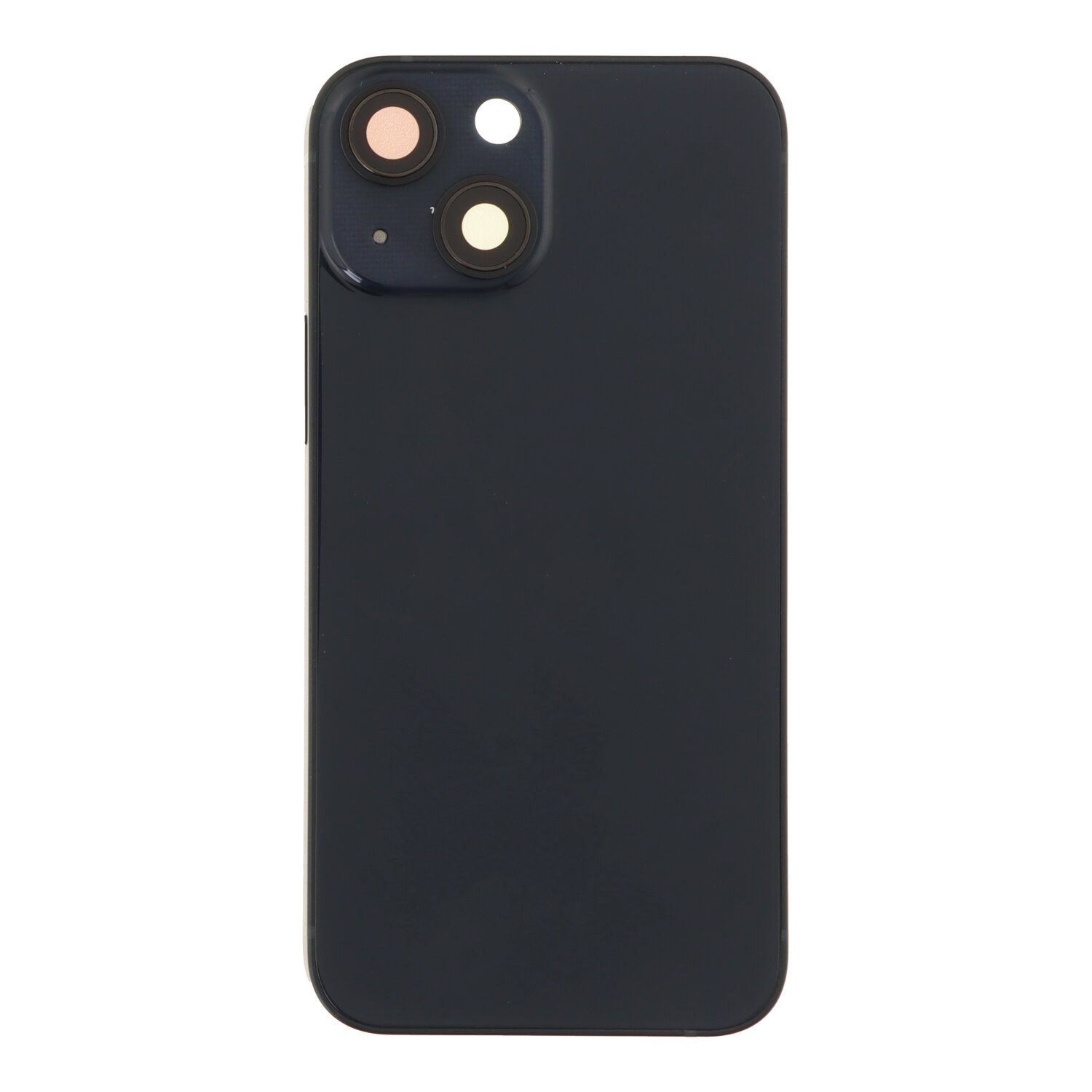Middle Frame + Battery Door + Back Camera Lens and Bezel + Side Buttons + SIM Card Tray with Magnetism Ring+Speaker Anti-Dust Mesh+Mic Anti-Dust Mesh+Side Rails+Eject Pin for iPhone 13 Mini 5.4" A2628 European Version Black without Logo OEM