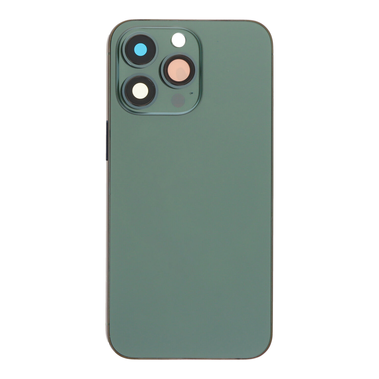 Middle Frame + Battery Door + Back Camera Lens and Bezel + Side Buttons + SIM Card Tray with Magnetism Ring+Speaker Anti-Dust Mesh+Mic Anti-Dust Mesh+Side Rails+Eject Pin for iPhone 13 Pro 6.1" A2638 European Version Green without Logo OEM