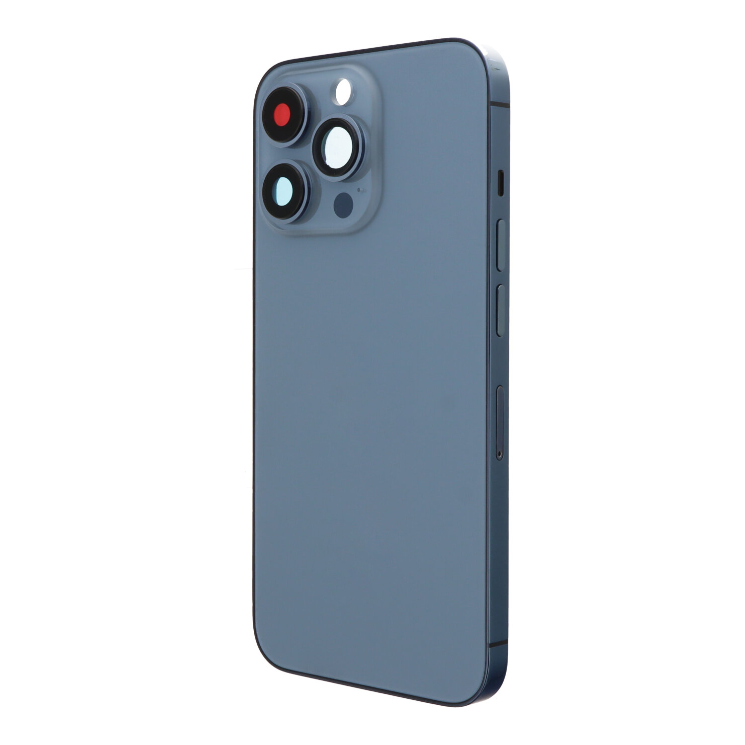 Middle Frame + Battery Door + Back Camera Lens and Bezel + Side Buttons + SIM Card Tray with Magnetism Ring+Speaker Anti-Dust Mesh+Mic Anti-Dust Mesh+Side Rails+Eject Pin for iPhone 13 Pro 6.1" A2638 European Version Blue OEM