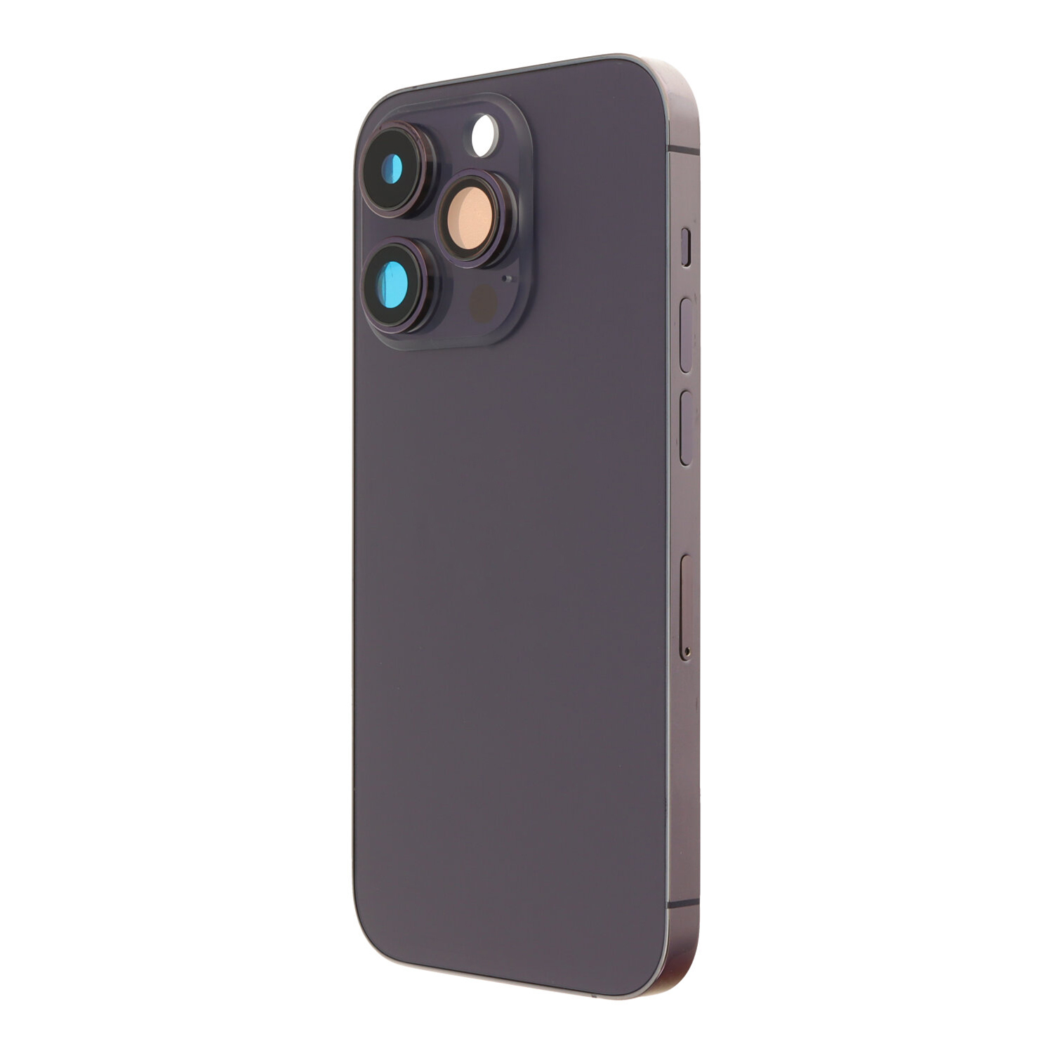 Middle Frame + Battery Door + Back Camera Lens and Bezel + Side Buttons + SIM Card Tray with Magnetism Ring+Speaker Anti-Dust Mesh+Mic Anti-Dust Mesh+Side Rails+Eject Pin for iPhone 14 Pro A2890 European Version Purple HQ