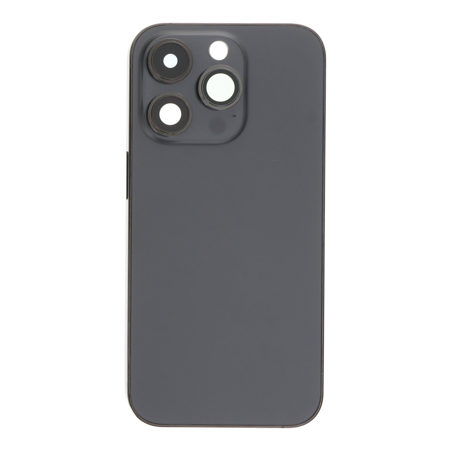 Middle Frame + Battery Door + Back Camera Lens and Bezel + Side Buttons + SIM Card Tray with Magnetism Ring+Speaker Anti-Dust Mesh+Mic Anti-Dust Mesh+Side Rails+Eject Pin for iPhone 14 Pro A2890 European Version Black OEM