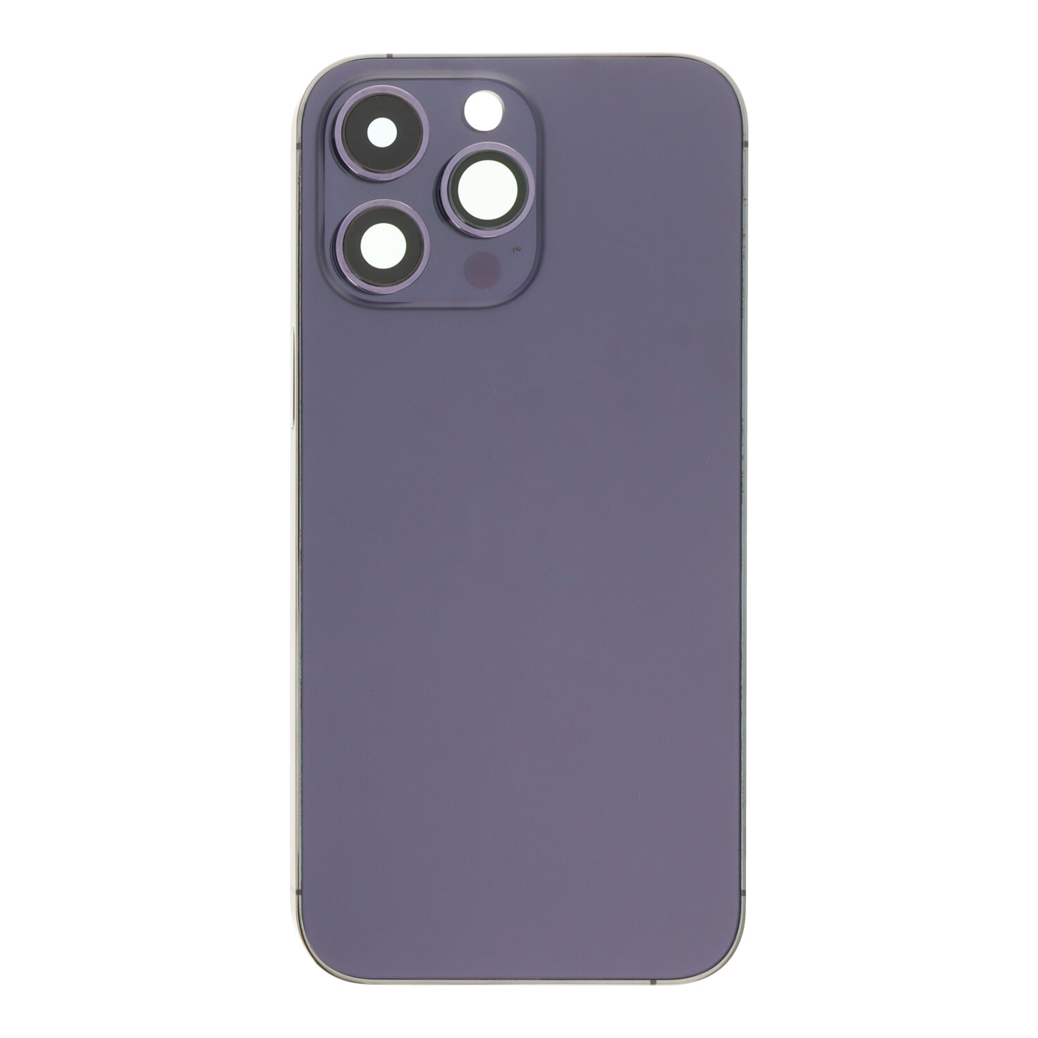 Middle Frame + Battery Door + Back Camera Lens and Bezel + Side Buttons with Magnetism Ring+Speaker Anti-Dust Mesh+Mic Anti-Dust Mesh+Side Rails+Eject Pin for iPhone 14 Pro A2650 USA Version Purple HQ