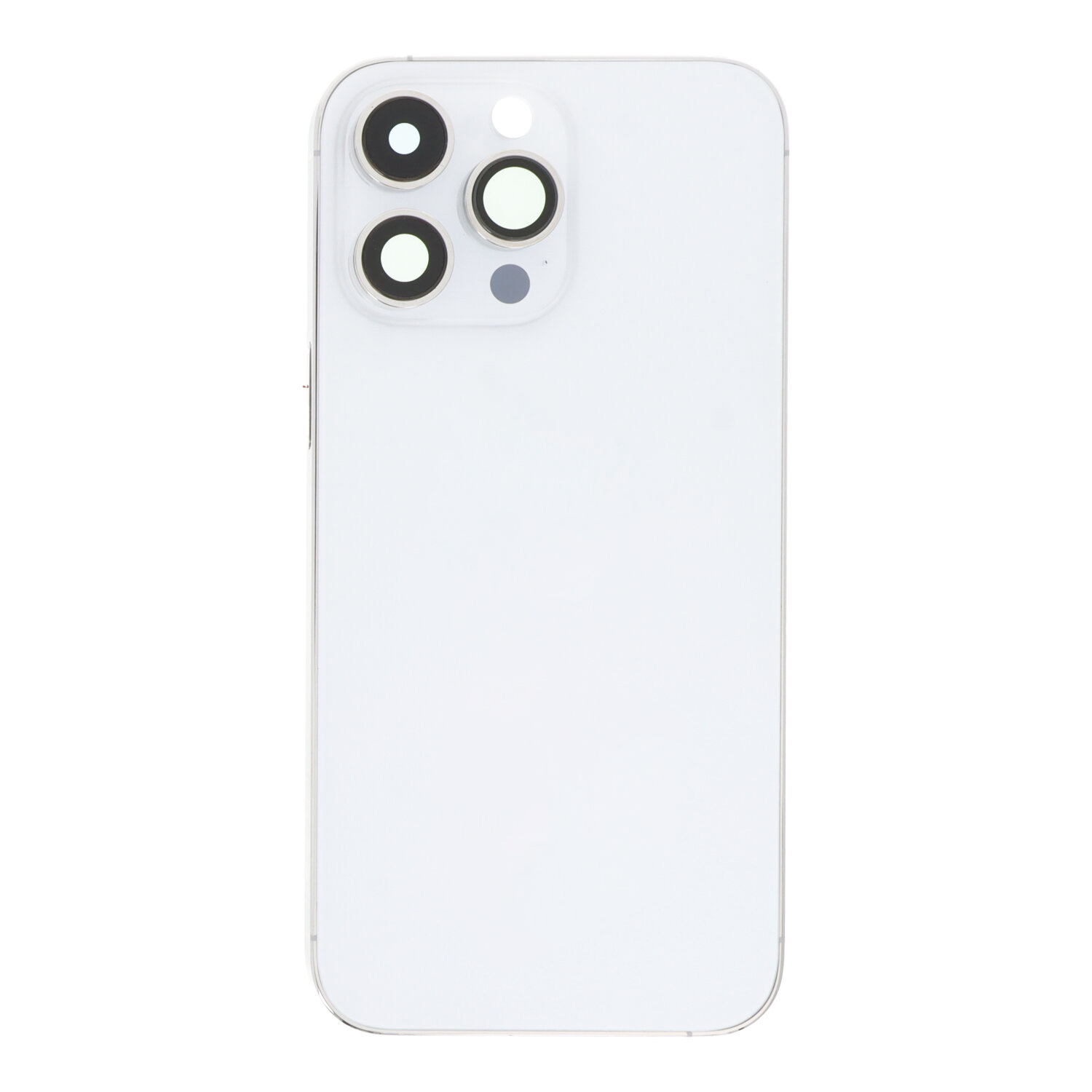 Middle Frame + Battery Door + Back Camera Lens and Bezel + Side Buttons with Magnetism Ring+Speaker Anti-Dust Mesh+Mic Anti-Dust Mesh+Side Rails+Eject Pin for iPhone 14 Pro A2650 USA Version Silver HQ